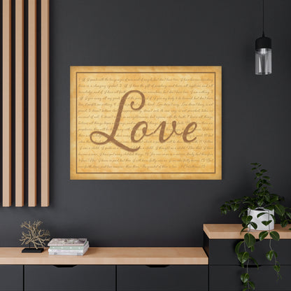 1 Corinthians 13 Love Canvas Wall Art