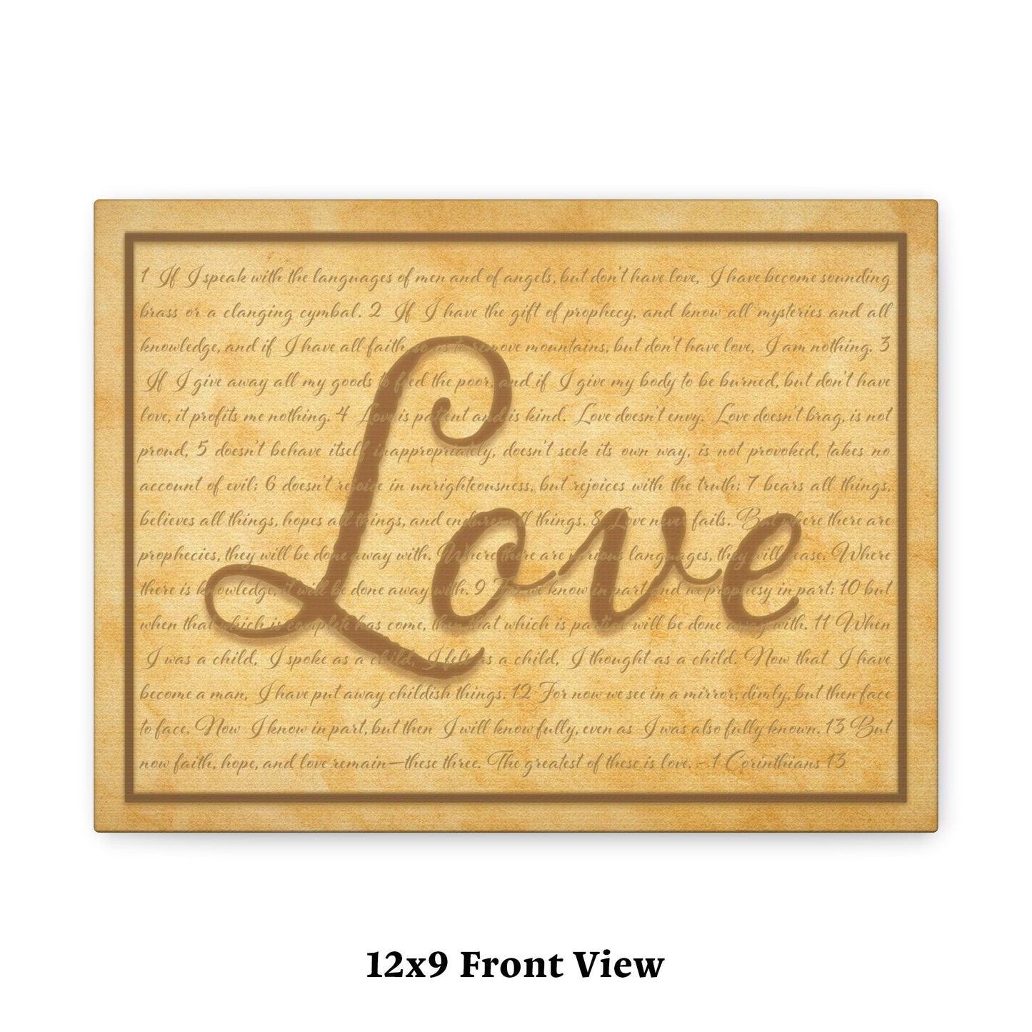 1 Corinthians 13 Love Canvas Wall Art