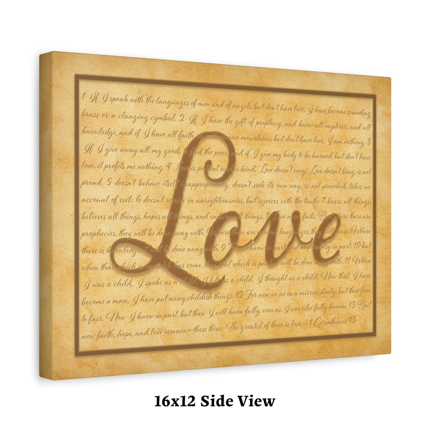 1 Corinthians 13 Love Canvas Wall Art