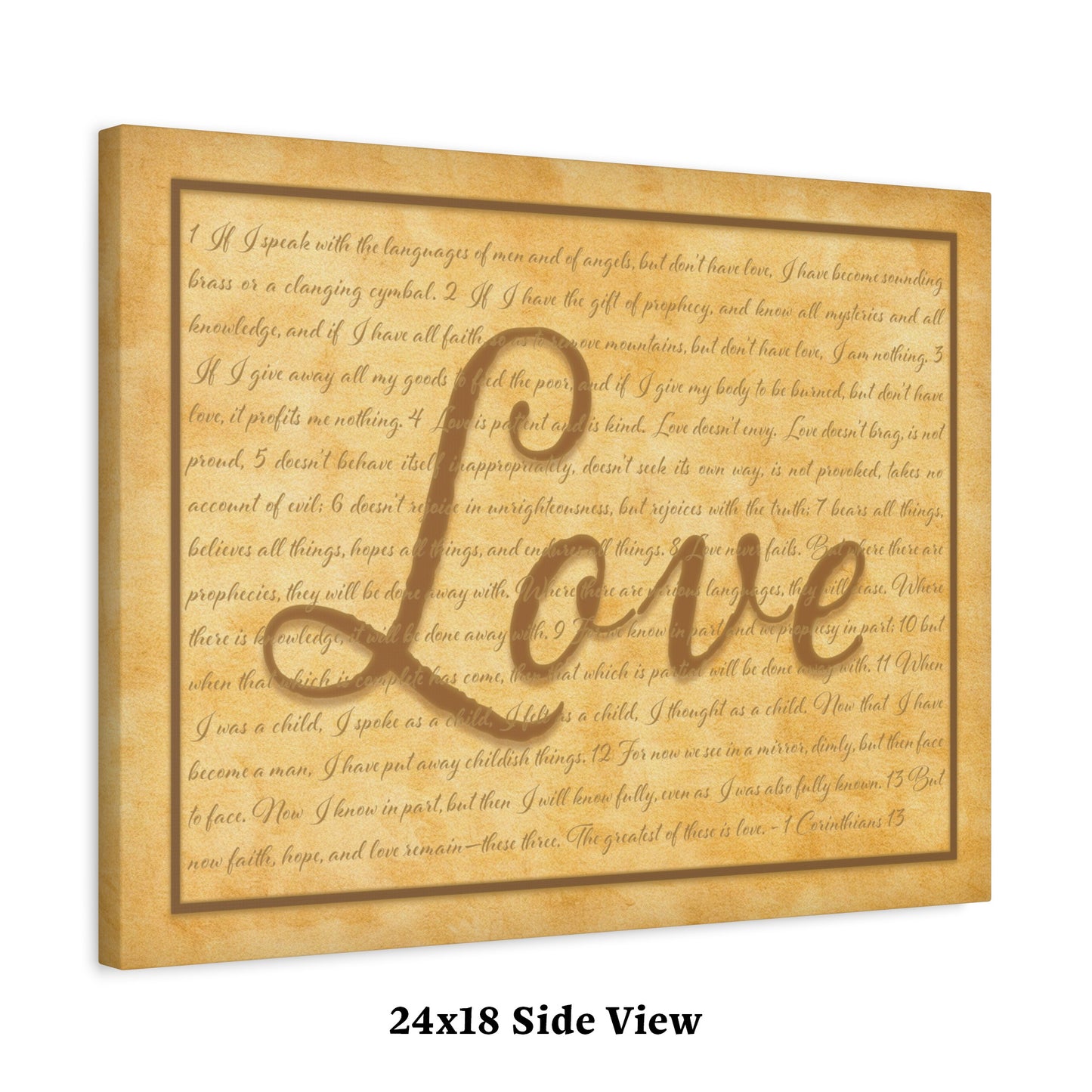 1 Corinthians 13 Love Canvas Wall Art