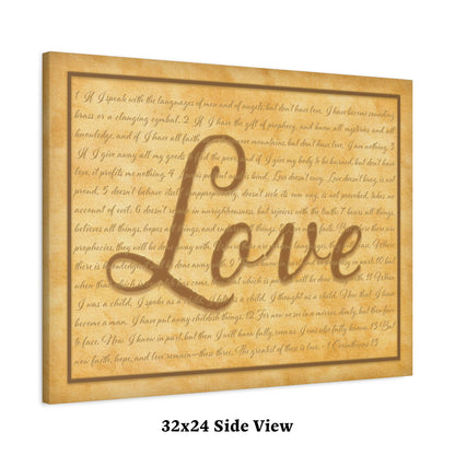 1 Corinthians 13 Love Canvas Wall Art