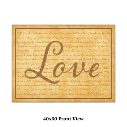 1 Corinthians 13 Love Canvas Wall Art