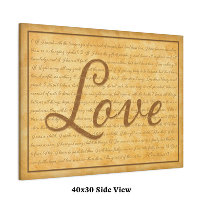 1 Corinthians 13 Love Canvas Wall Art