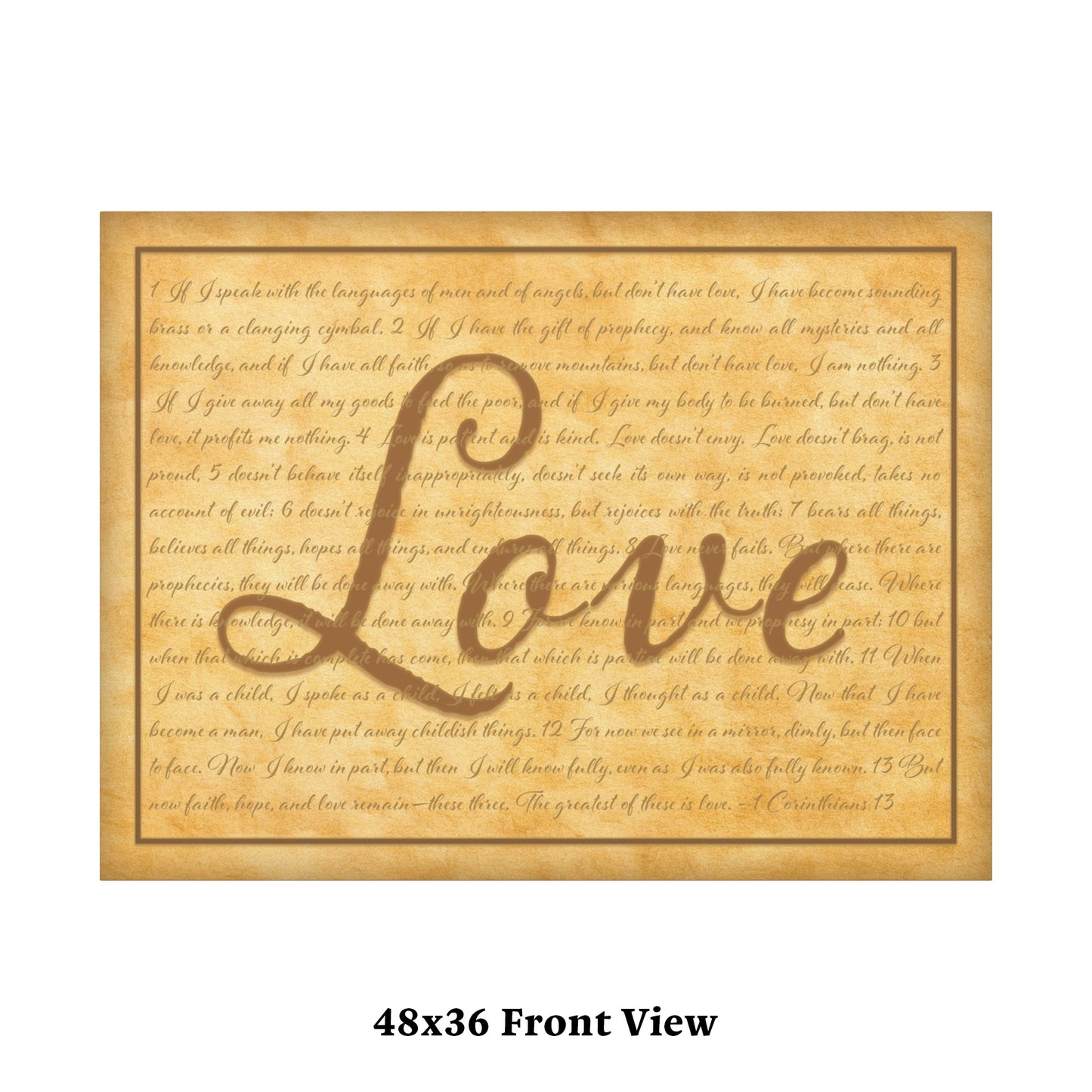 1 Corinthians 13 Love Canvas Wall Art