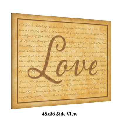 1 Corinthians 13 Love Canvas Wall Art