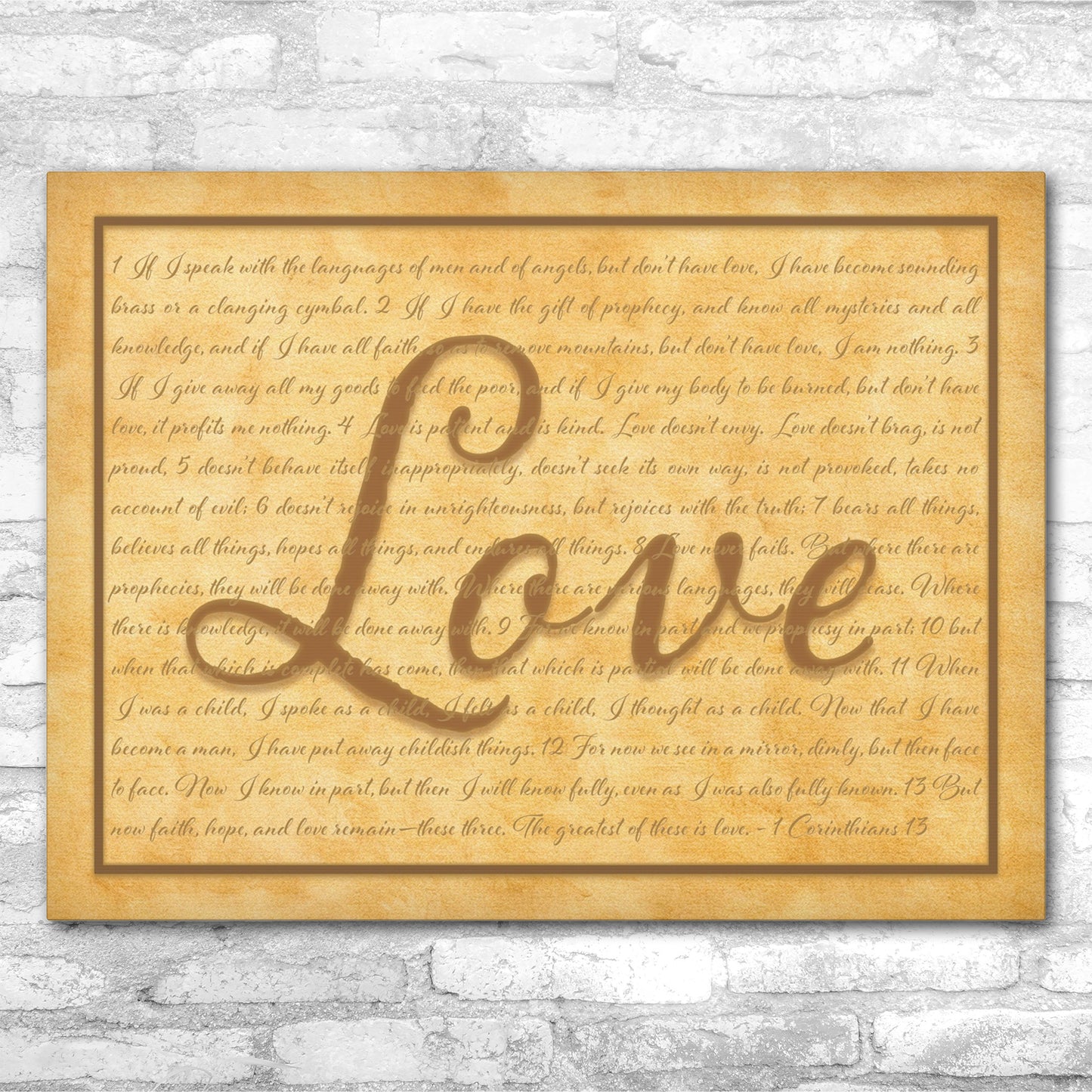 1 Corinthians 13 Love Canvas Wall Art