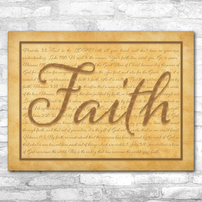 Faith Scriptures Canvas Wall Art